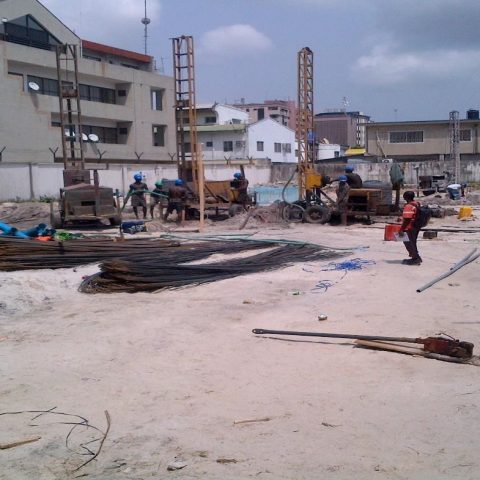 Diamond Bank Pile Work